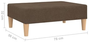 vidaXL Σκαμπό/Υποπόδιο Χρώμα Taupe 78 x 56 x 32 εκ. Υφασμάτινο