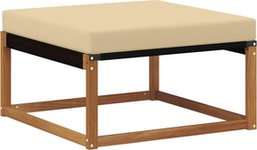 vidaXL Σειρά Καναπέ Εξωτερικού 7 τμχ. Φυσικό και Μπεζ
