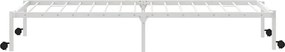 vidaXL Πλαίσιο κρεβατιού χωρίς στρώμα Πτυσσόμενο λευκό Ατσάλι