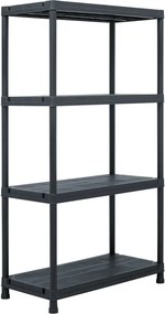 vidaXL Ραφιέρες 2 τεμ. Μαύρες 60 x 30 x 138 εκ. Πλαστικές