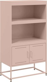 vidaXL Ραφιέρα Ροζ 68,5x38,5x123,5 εκ. από Ατσάλι