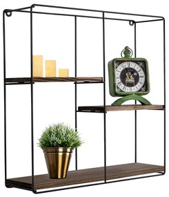 Ραφιέρα Τοίχου Lilac 491CRT1110 60x15x56cm Walnut-Black