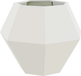 vidaXL Γλάστρα 2 τμχ. Λευκό 75 x 75 x 60 εκ Ατσάλι