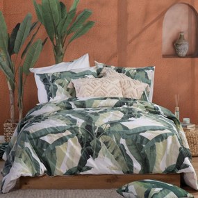 Σεντόνια Tropicana (Σετ 4τμχ) Green Nef-Nef Queen Size 240x270cm 100% Βαμβάκι