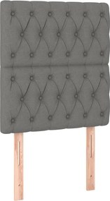 vidaXL Κρεβάτι Boxspring με Στρώμα Σκούρο Γκρι 80x200 εκ. Υφασμάτινο