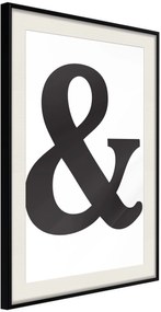 Αφίσα - Ampersand (Black) - 40x60 - Μαύρο - Με πασπαρτού