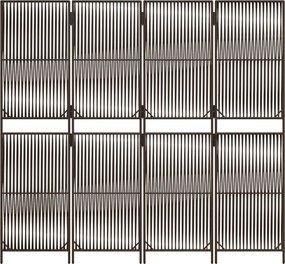 vidaXL Διαχωριστικό Δωματίου 4 Πάνελ Καφέ από Συνθετικό Ρατάν