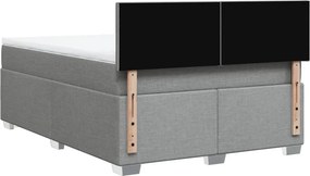 vidaXL Κρεβάτι Boxspring με Στρώμα Αν. Πράσινο 160x200εκ Υφασμάτινο