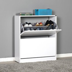 Παπουτσοθήκη Λευκό POBEFE 73x26x84