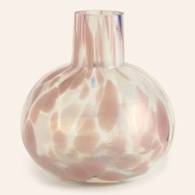 Βάζο Γυάλινο Beira CABEIRAFL10MUL Φ10x10cm Pink-Clear Calma House Γυαλί