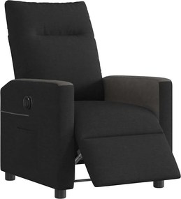 vidaXL Πολυθρόνα Ανακλινόμενη Ηλεκτρική Μαύρη Υφασμάτινη