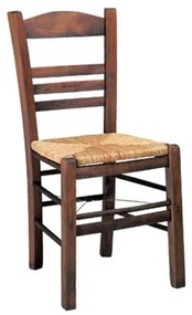 Ρ969,Ε2 ΣΙΦΝΟΣ Καρέκλα Οξιά Βαφή Εμποτισμού Καρυδί, Κάθισμα Ψάθα  41x45x88cm Ξύλο/Ψάθα, , 1 Τεμάχιο
