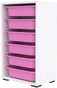 Συρταριέρα Παιδική Bronz 768ESL1117 45,5x30x83cm White-Pink