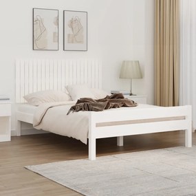 vidaXL Κεφαλάρι Τοίχου Λευκό 140x3x60 εκ. από Μασίφ Ξύλο Πεύκου