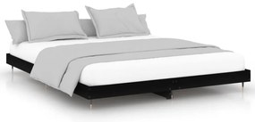 vidaXL Πλαίσιο Κρεβατιού Μαύρο 200x200 εκ. Επεξεργ. Ξύλο