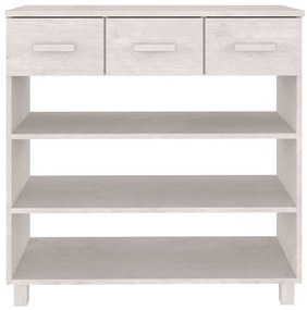 vidaXL Τραπέζι Κονσόλα HAMAR Λευκό 90x35x90 εκ. Μασίφ Ξύλο Πεύκου