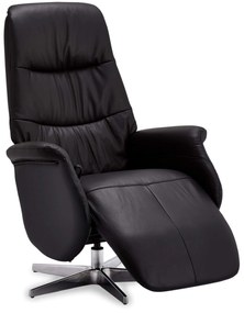 Delta Recliner Black Leather
