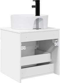 vidaXL Επιτοίχιος νιπτήρας βανίλιας Λευκό 49 x 44,5 x 65 εκ