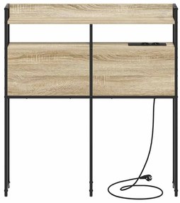 vidaXL Κεφαλάρι Αποθήκης με ράφι Sonoma Δρυς 90 cm Επεξεργασμένο ξύλο