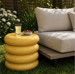 ΒΟΗΘΗΤΙΚΆ ΤΡΑΠΕΖΆΚΙΑ ΚΉΠΟΥ SIDE TABLE TALUM MGO YELLOW Ψ40X40,5CM