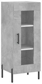 vidaXL Ντουλάπι Γκρι Σκυροδέματος 34,5x34x90 εκ. Επεξεργασμένο Ξύλο