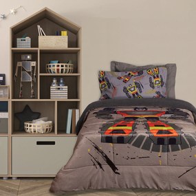 Κουβερτοπάπλωμα Fleece-Sherpa Μονό 160x220εκ. Kid 4974 Grey Das Kids