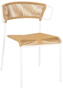 ΚΑΡΕΚΛΑ SUKI HM6053.01 ΜΕΤΑΛΛO ΛΕΥΚΟ KAI ΣΥΝΘ. RATTAN ΣΕ ΦΥΣΙΚΟ 54x62x80Υεκ