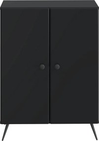 vidaXL Ντουλάπι Αποθήκευσης Μπάνιου BREDA Μαύρο 59,5 x 31 x 80 εκ
