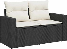 vidaXL Σετ Καναπέ Κήπου 13 pcs Μαύρο συνθετικό ρατάν