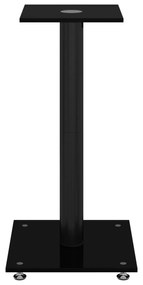 vidaXL Βάσεις Ηχείων με 1 Στήλη 2 τεμ. Μαύρες από Ψημένο Γυαλί