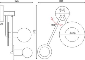 Απλίκα Τοίχου Aca Clock OD742W74WM Marble