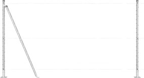 vidaXL Στύλος Περιφράξεων 52 pcs Γκρι 3,2 x 3,2 x 150 εκ