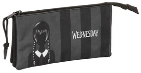 Τριπλή Κασετίνα Wednesday Μαύρο 22 x 12 x 3 cm