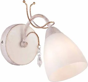 Απλίκα Τοίχου Aca Quince DLA12121 White/Antique Gold