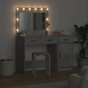vidaXL Τραπέζι περιποίησης με συρτάρι 2 pcs Γκρι Επεξεργασμένο ξύλο