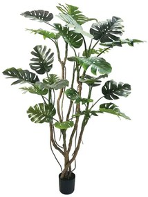 Τεχνητό Δέντρο Σε Γλάστρα Μονστέρα 04-10110 200cm Green Marhome Συνθετικό Υλικό