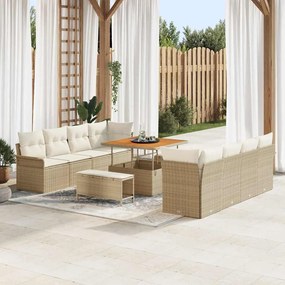 vidaXL Σετ Καναπέ Κήπου Μπεζ και Κρέμα