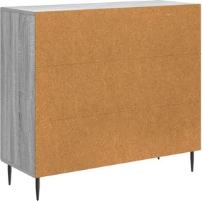 vidaXL Πλαϊνό γραφείο Γκρι Sonoma 89 x 34,5 x 80 εκ Επεξεργασμένο Ξύλο