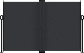 vidaXL Σκίαστρο Πλαϊνό Συρόμενο Μαύρο 160 x 1200 εκ.