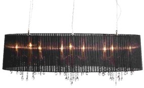 Φωτιστικό Οροφής Textile 3P1200BK Black Crystal, Metal