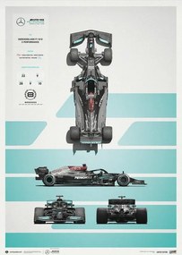 Εκτύπωση τέχνης Mercedes-AMG Petronas F1 Team - W12 - Blueprint - 2021