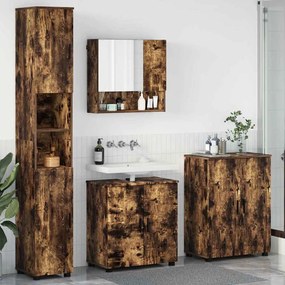 vidaXL Σετ Επίπλων Μπάνιου 4 pcs Καπνιστή δρυς 61 x 35 x 64 εκ.