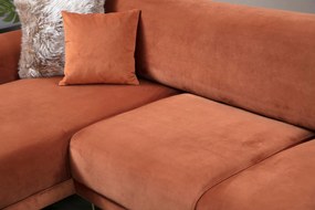 Corner Sofa-Bed Image Corner Left ( Chl-3R ) - Cinnamon Cinnamon