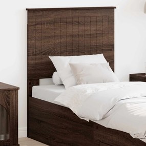 vidaXL Κεφαλάρι με κεφαλάρι Καφέ δρυς 75 cm Επεξεργασμένο ξύλο