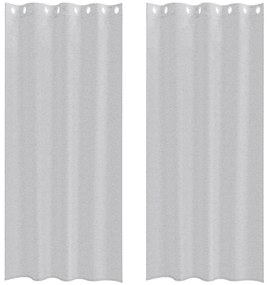 vidaXL Κουρτίνες 2 pcs Ανοιχτό γκρι 140 x 260 εκ. Πολυεστέρας