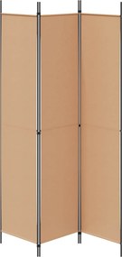 vidaXL 3-Panel Room Divider Μπεζ 150 x 220 cm Ύφασμα