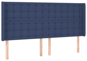 ΚΡΕΒΑΤΙ BOXSPRING ΜΕ ΣΤΡΩΜΑ &amp; LED ΜΠΛΕ 200X200 ΕΚ. ΥΦΑΣΜΑΤΙΝΟ 3139227