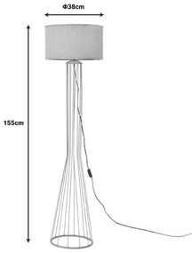 Φωτιστικό δαπέδου Firdo Ε27 χρυσό-μπεζ Φ38x155εκ 38x38x155 εκ.