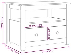 ΤΡΑΠΕΖΑΚΙ ΣΑΛΟΝΙΟΥ ΛΕΥΚΟ 71X49X55 ΕΚ. ΑΠΟ ΜΑΣΙΦ ΞΥΛΟ ΠΕΥΚΟΥ 820937