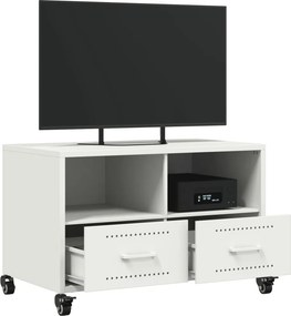 vidaXL Έπιπλο Τηλεόρασης Λευκό 68 x 39 x 43,5 εκ. Χάλυβας